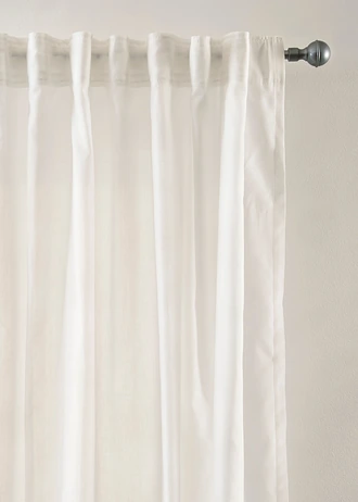 Gordijn van lichte voile met onzichtbare lussen (1 stuk) • wit • bonprix online shop