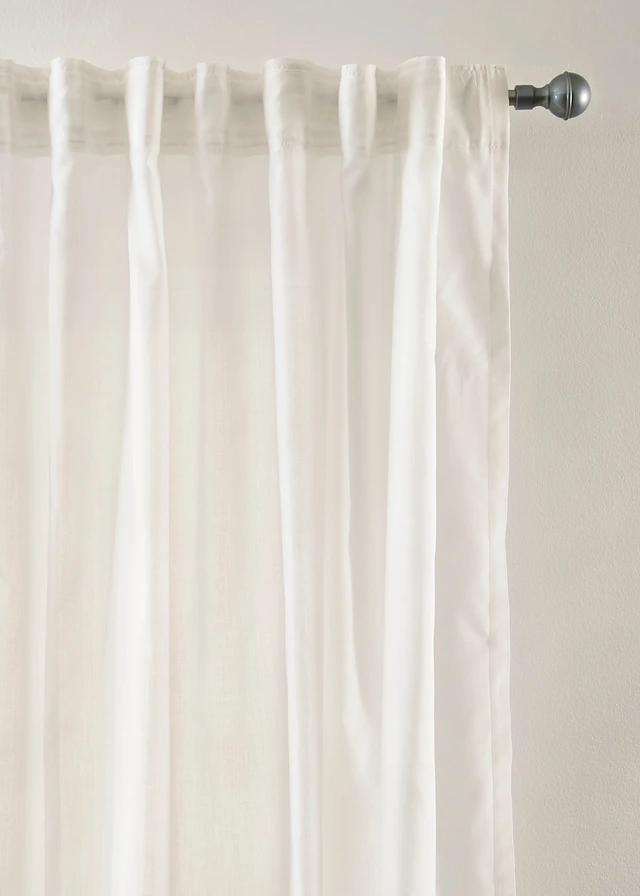 Gordijn van lichte voile met onzichtbare lussen (1 stuk) • wit • product-page.page-title-suffix