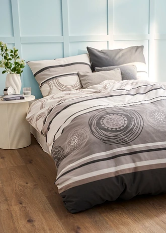 Parure de lit en linon, Couleur: gris