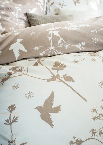 Omkeerbaar linon dekbedovertrek • beige-wit • bonprix online shop