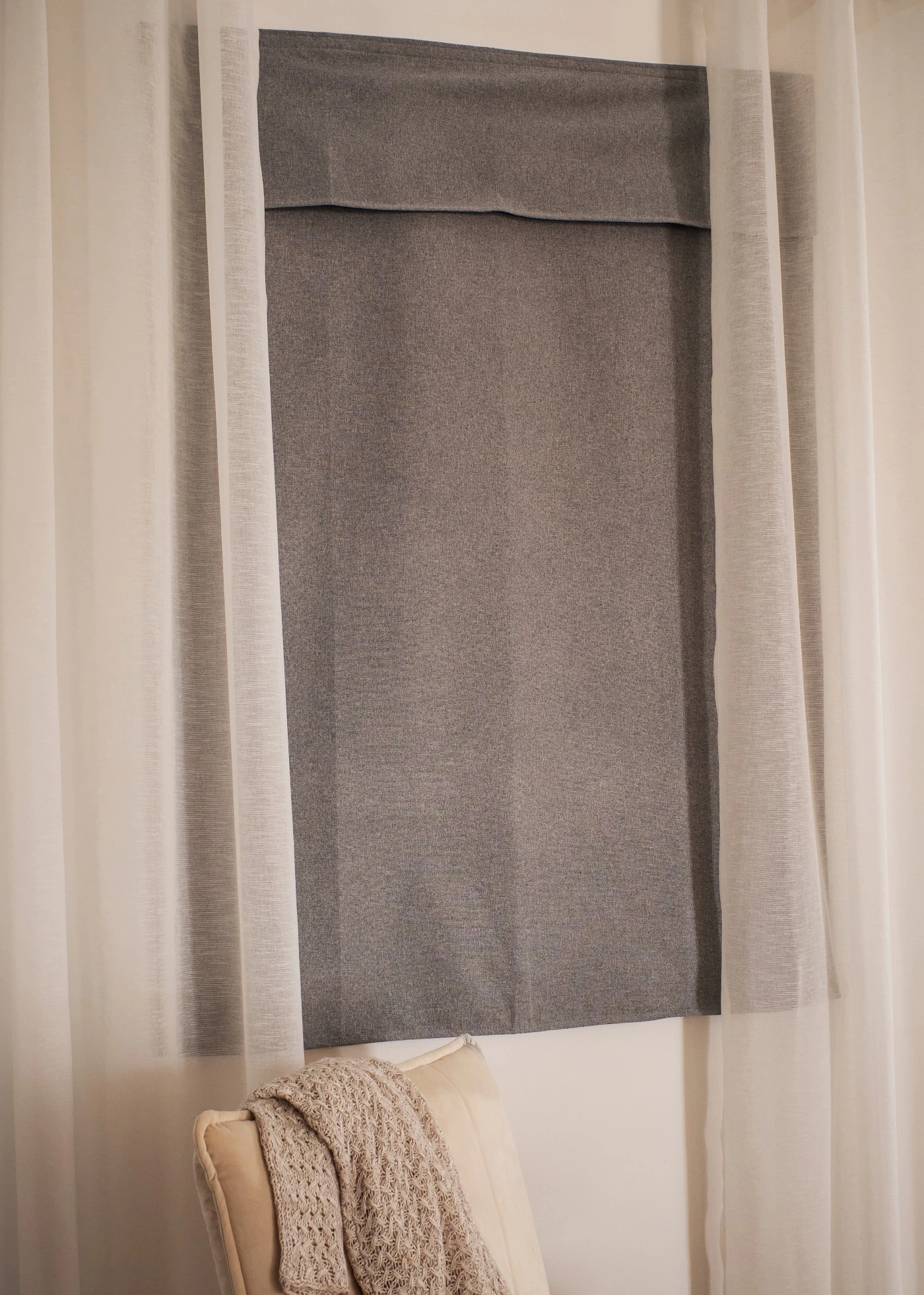 Verduisterend vouwgordijn met klittenband • grijs • bonprix online shop