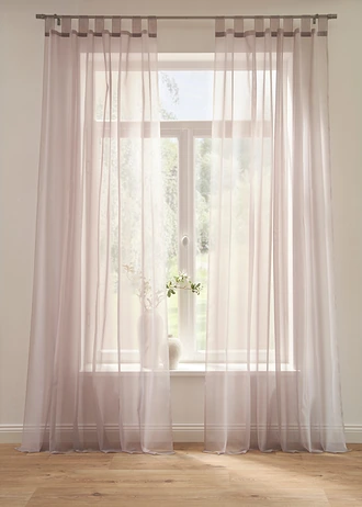 Gordijn van lichte voile (2 stuks) • zilvergrijs • bonprix online shop