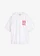 Oversized shirt van puur biologisch katoen, Kleur: rood-wit met print