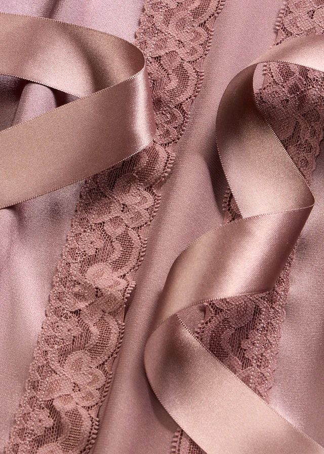 Saténové kimono • hnědošedá • bonprix obchod