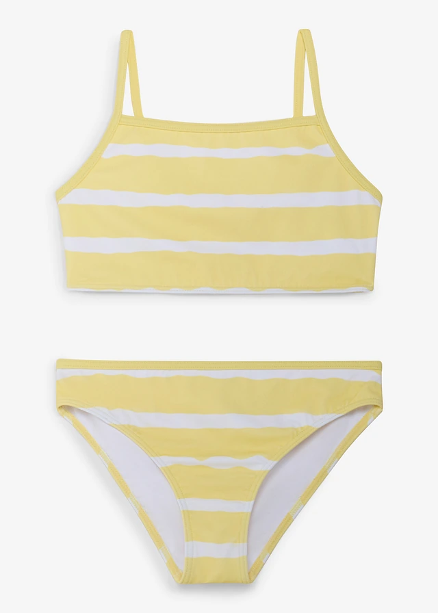 Bikini (zestaw 2 cz.) • jasnożółty-biały w paski • sklep bonprix