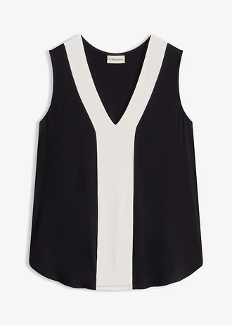 Shirt met diepe halslijn