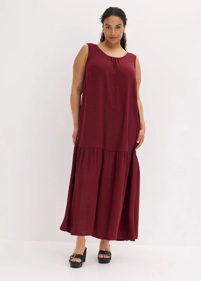 Robe longue et large, Couleur: rouge érable