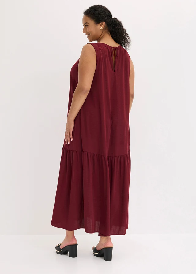 Robe longue et large, Couleur: rouge érable