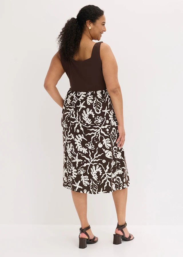 Robe en jersey, Couleur: marron foncé