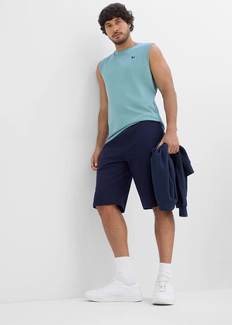 Tanktop van biologisch katoen (set van 2), Kleur: mineraalblauw+donkerblauw