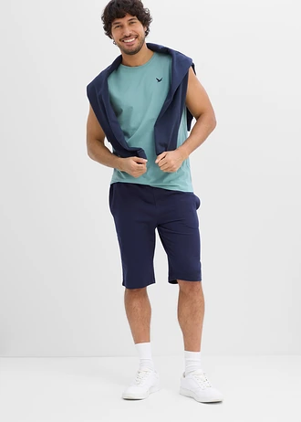 Tanktop van biologisch katoen (set van 2) • mineraalblauw+donkerblauw • bonprix online shop