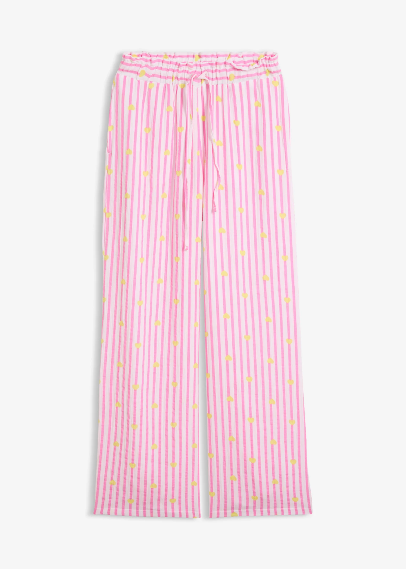 Instapbroek van luchtige mousseline • roze-lichtlimoen • product-page.page-title-suffix