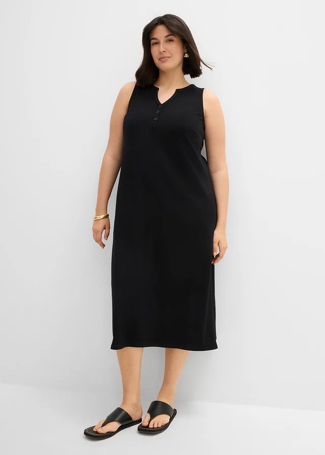 Jersey jurk, Kleur: zwart