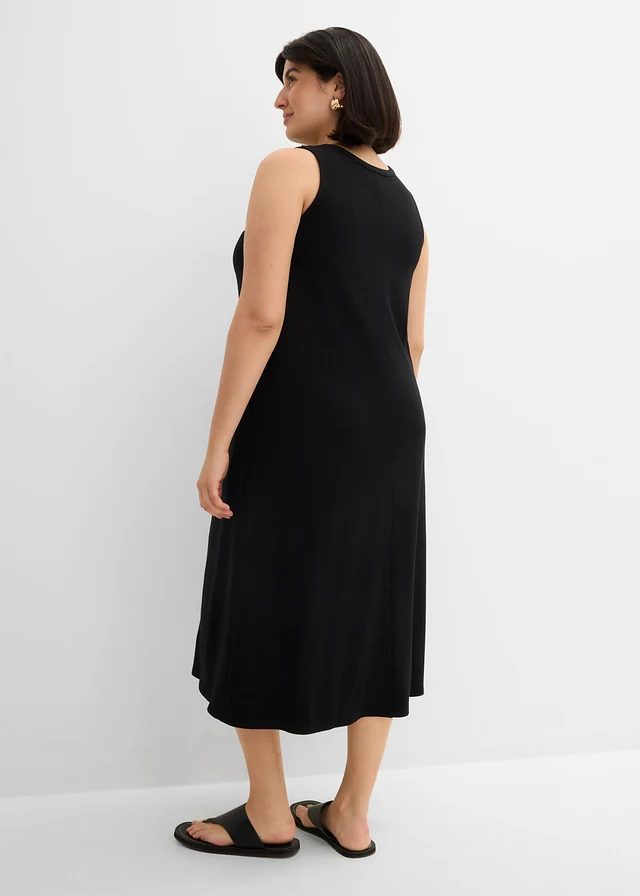 Jersey jurk, Kleur: zwart
