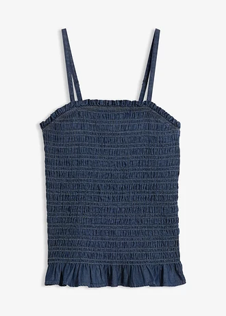 Jeanstop van biologisch katoen met spaghettibandjes