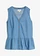 Top en jean 100% coton, Couleur: bleu clair denim