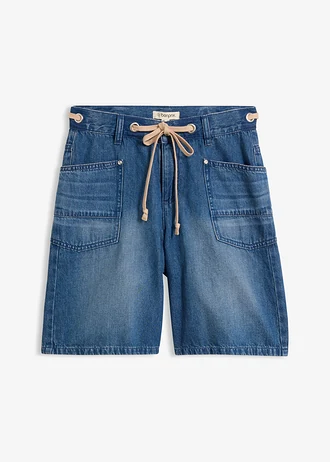 Bermuda en jean avec cordon, taille mi-haute
