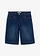 Jeansbermuda van biologisch katoen, mid waist, Kleur: donkerblauw denim used