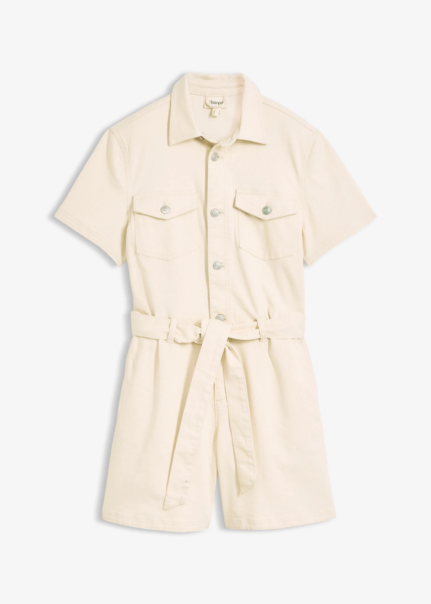 Jeans jumpsuit met korte mouwen • ongeverfd • product-page.page-title-suffix