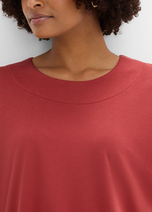 Oversized shirt in een viscosemix • woestijnrood • product-page.page-title-suffix