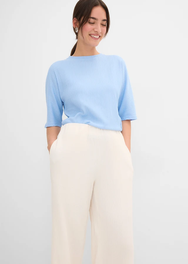 Jupe-culotte en matière texturée • blanc nacré • product-page.page-title-suffix