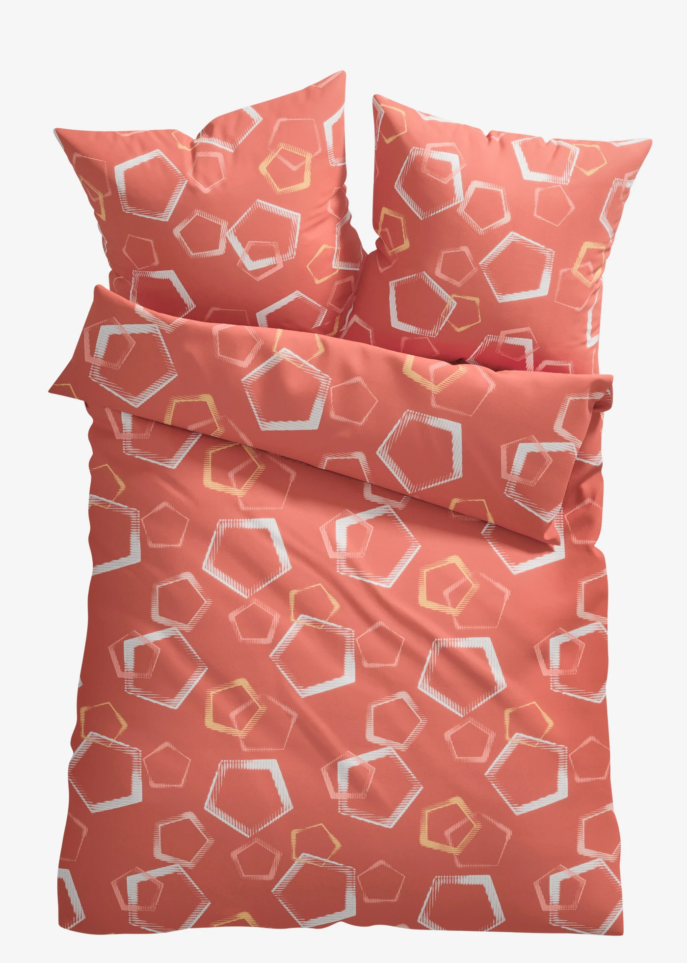 Lenjerie de pat din material cu bumbac • corai • magazin bonprix