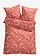 Dekbedovertrek in een katoenmix, Kleur: koraal