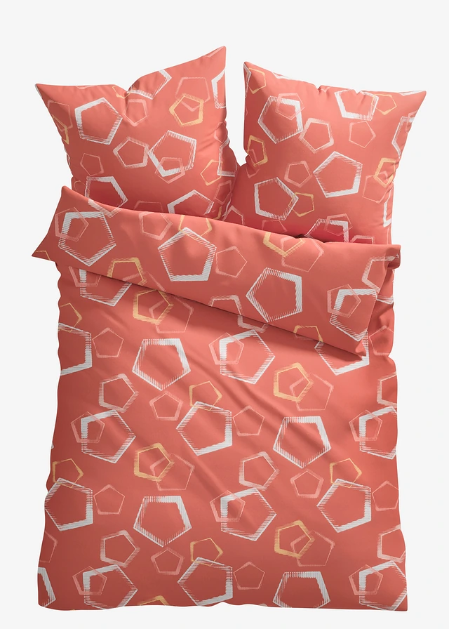 Dekbedovertrek in een katoenmix • koraal • bonprix online shop