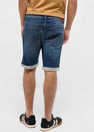 Strečové bermudy Mustang Chicago, Slim Fit, barva: modrý denim