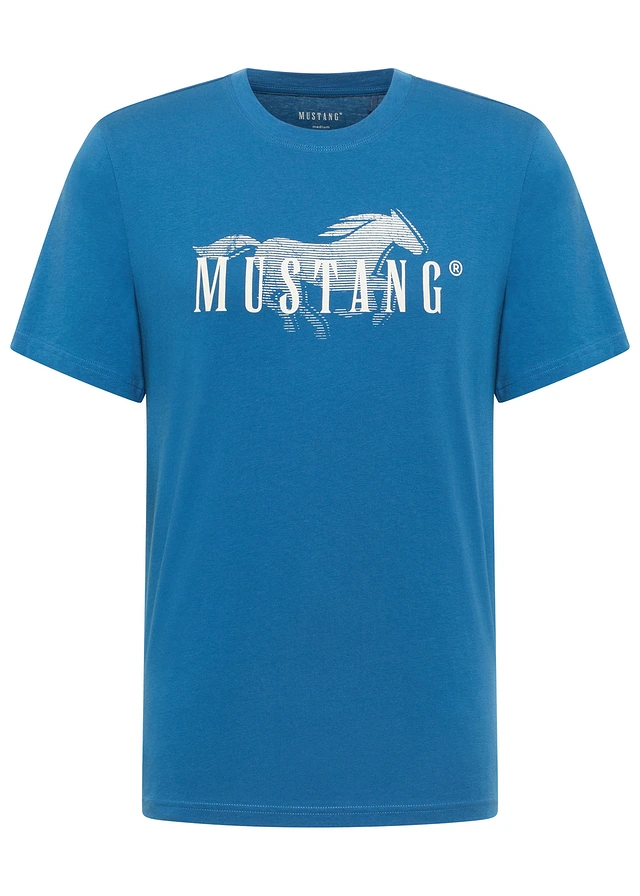 Tricou Mustang Austin din bumbac organic 100% • bleumarin cu imprimeu • magazin bonprix