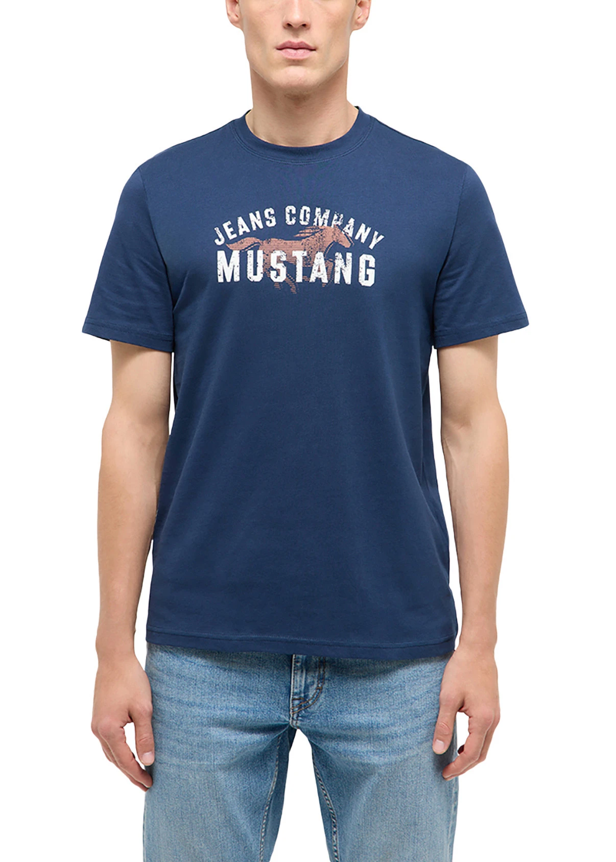 Mustang Austin póló tiszta bio-pamutból • sötétkék/mintás • bonprix áruház