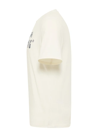 T-shirt Mustang Austin z czystej bawełny organicznej, kolor: biały z nadrukiem