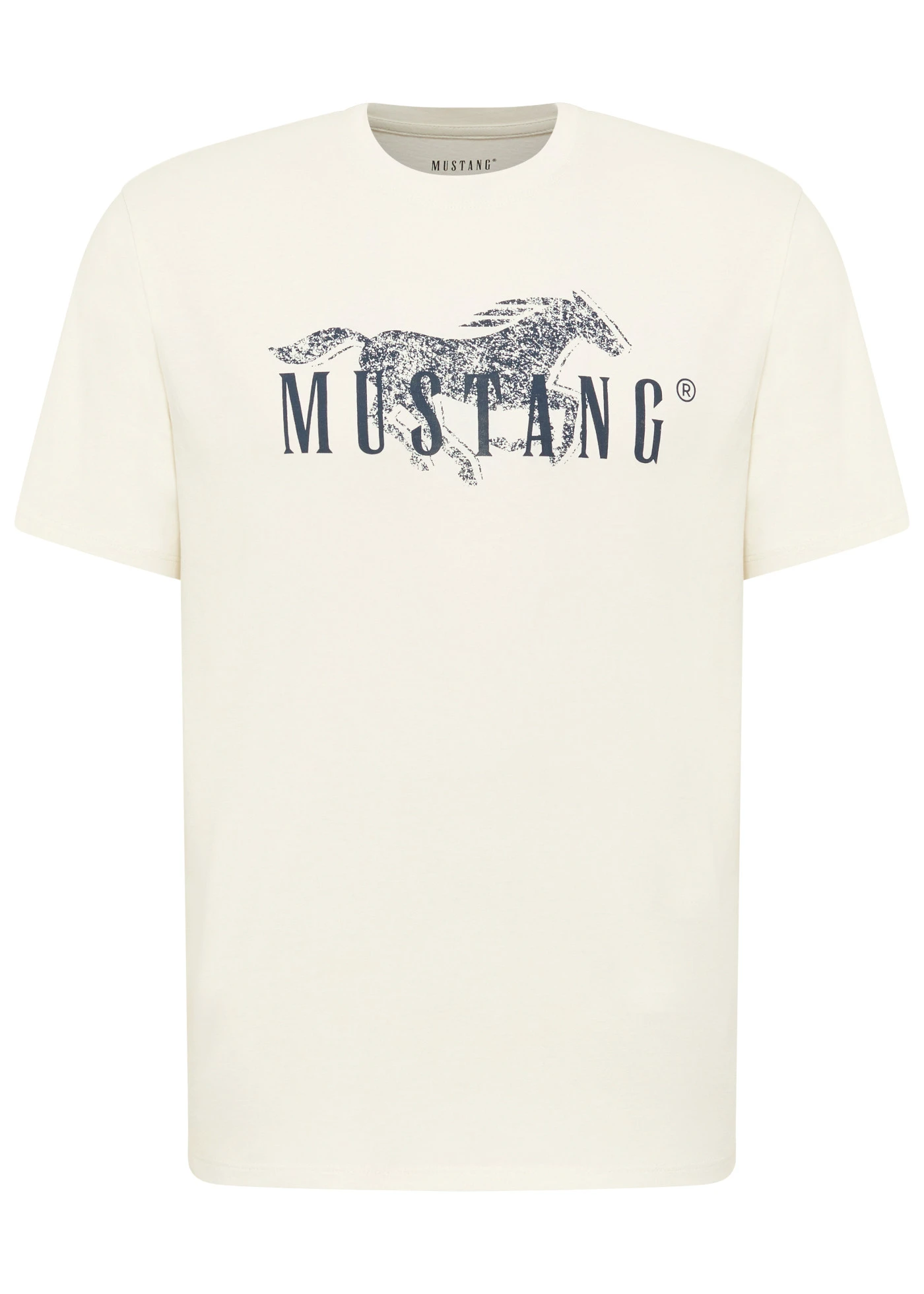 T-shirt Mustang Austin z czystej bawełny organicznej • biały z nadrukiem • sklep bonprix