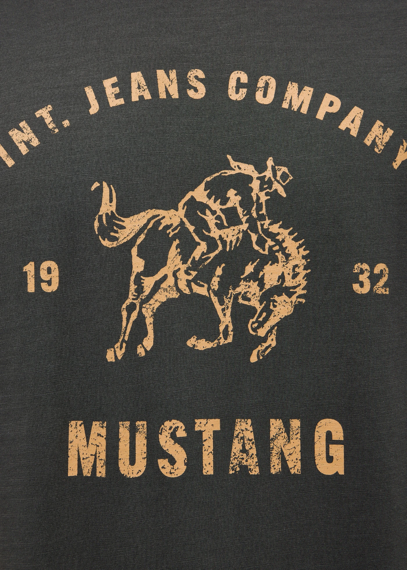 Mustang Austin póló tiszta pamutból • fekete/mintás • bonprix áruház