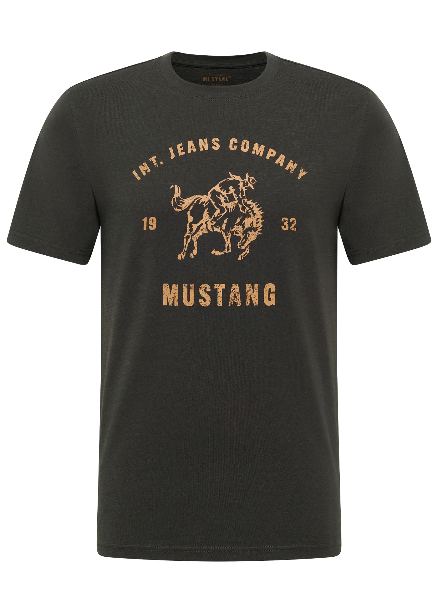 Mustang Austin póló tiszta pamutból • fekete/mintás • bonprix áruház