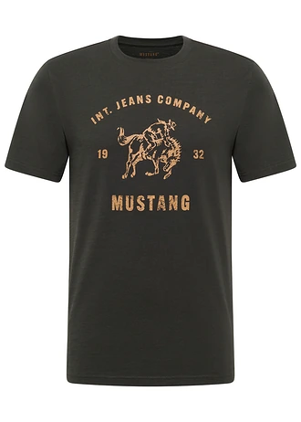 Tricou Mustang Austin din bumbac 100% • negru • magazin bonprix