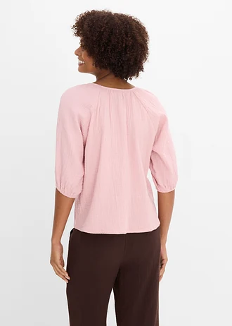 Tunique en gaze 100% coton • rose cendré • Boutique bonprix
