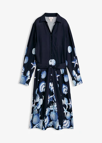 Robe chemise en viscose fluide
