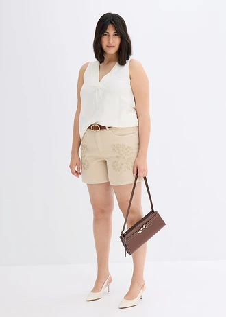 Bermuda 100% coton, Couleur: sable clair