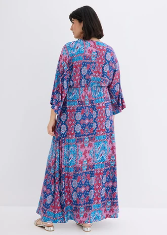 Robe douce en jersey viscose, Couleur: bleu imprimé