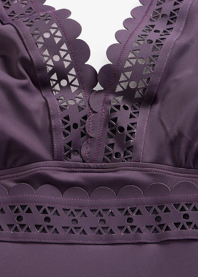 Maillot 1 pièce à empiècements découpés au laser • violet • product-page.page-title-suffix