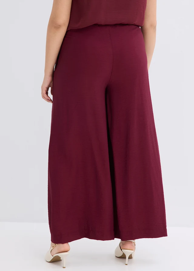Broek van viscosemix, Kleur: esdoornrood