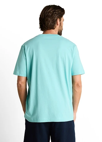 Tricou Tom Tailor, culoare: turcoaz, cu imprimeu