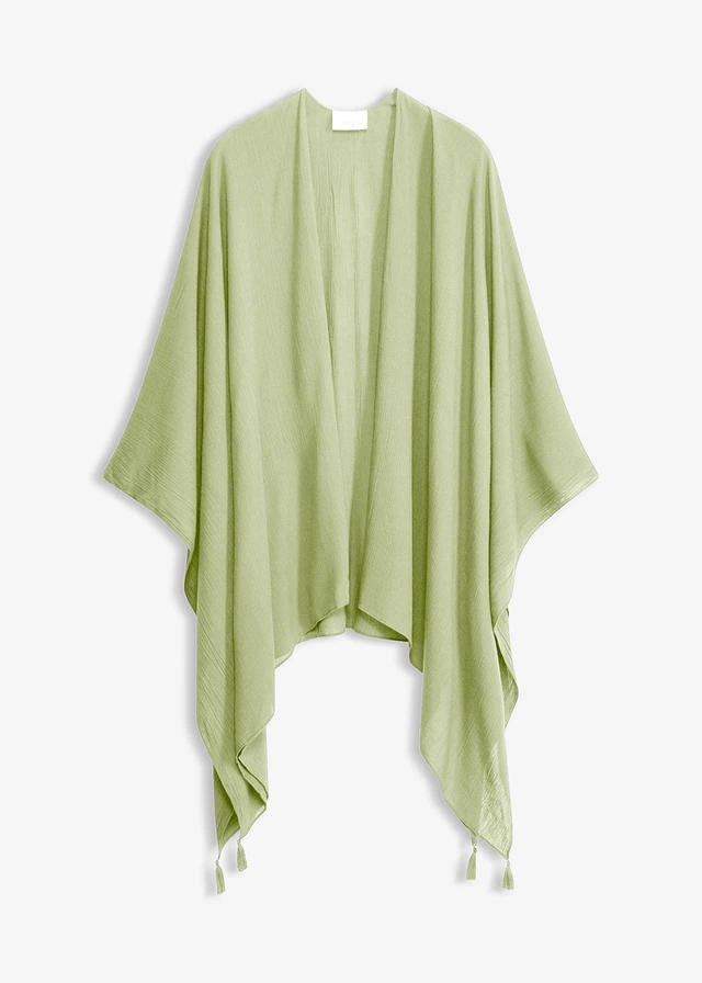 Zomerponcho van viscose • lichtgroen • bonprix online shop