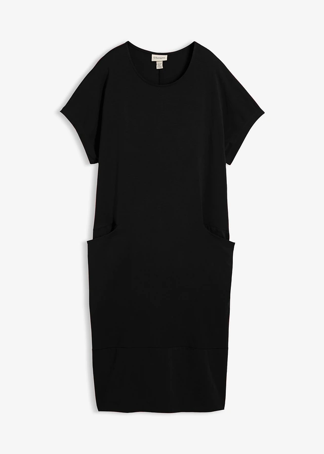Jersey jurk met zakken • zwart • bonprix online shop