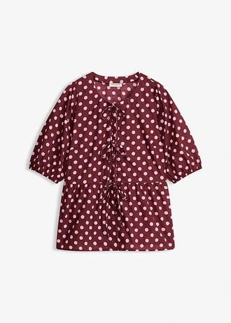 Blouse avec nœuds 100% coton