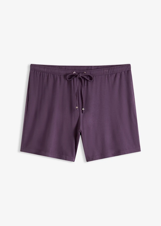 Strandshort in een soepele viscosemix, Kleur: paars