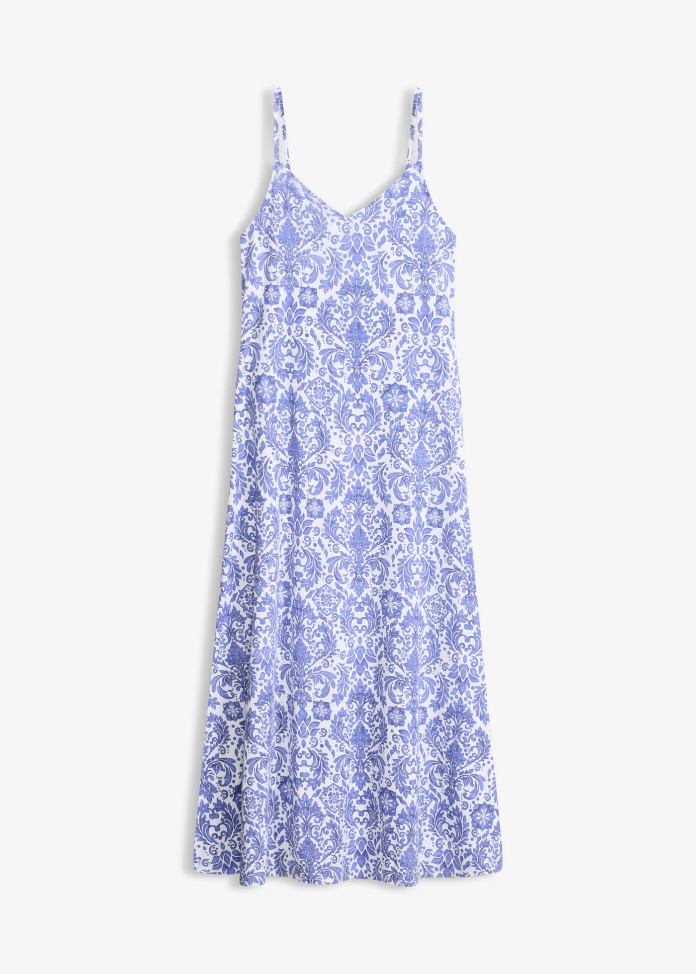 Strandjurk van soepele viscose • grafische print wit-santoriniblauw • product-page.page-title-suffix