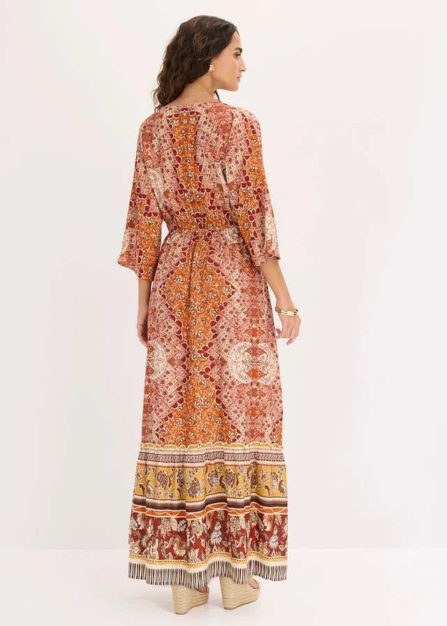 Rochie maxi din viscoză fluidă • maro • magazin bonprix