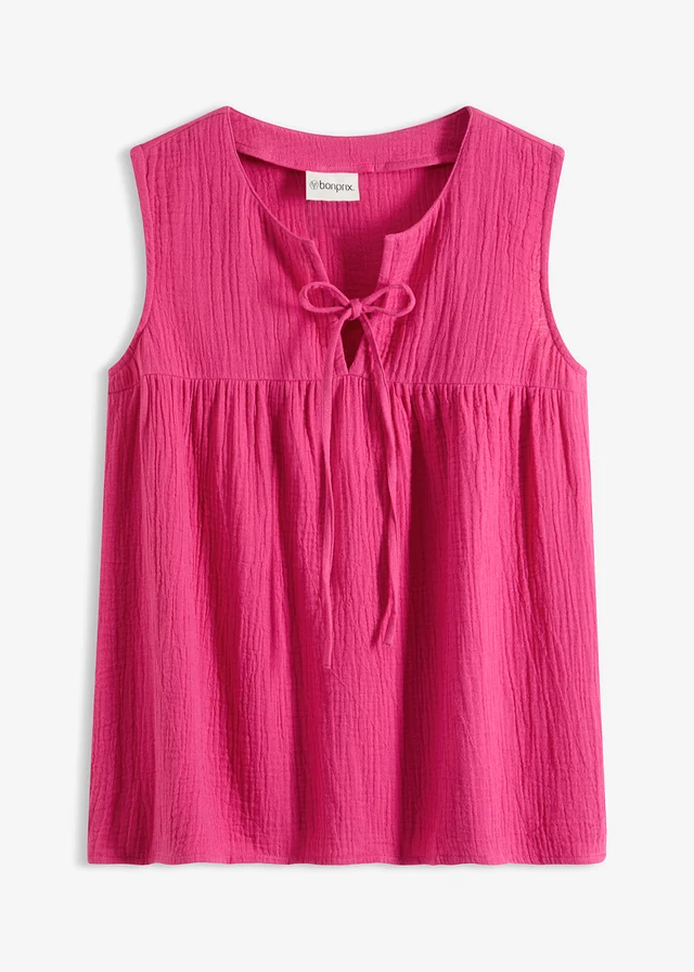 Blouse sans manches en gaze de coton • rose/fuchsia • product-page.page-title-suffix